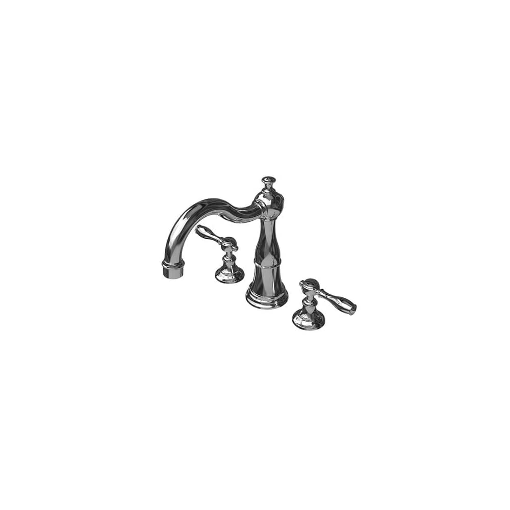 Victoria Double Handle Deck Mounted Roman Tub Filler with Metal Lever Handles
