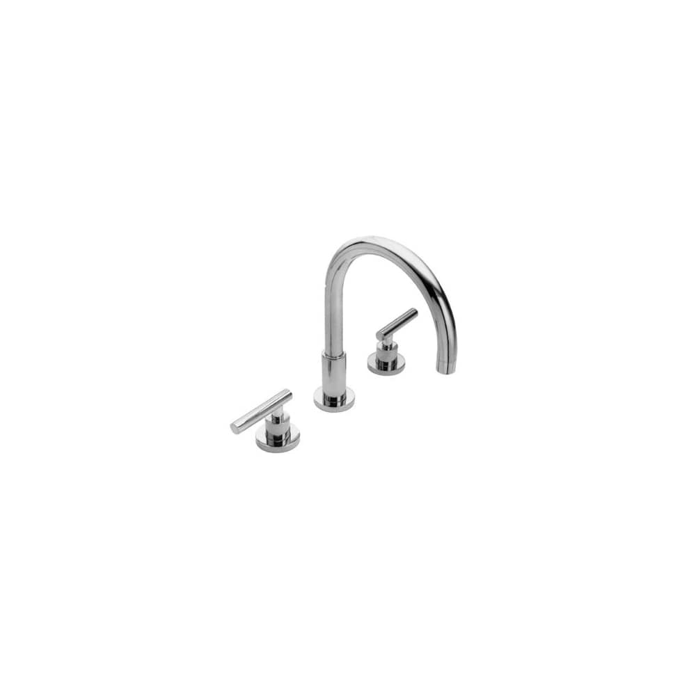 East Linear Double Handle Deck Mounted Roman Tub Filler with Metal Lever Handles