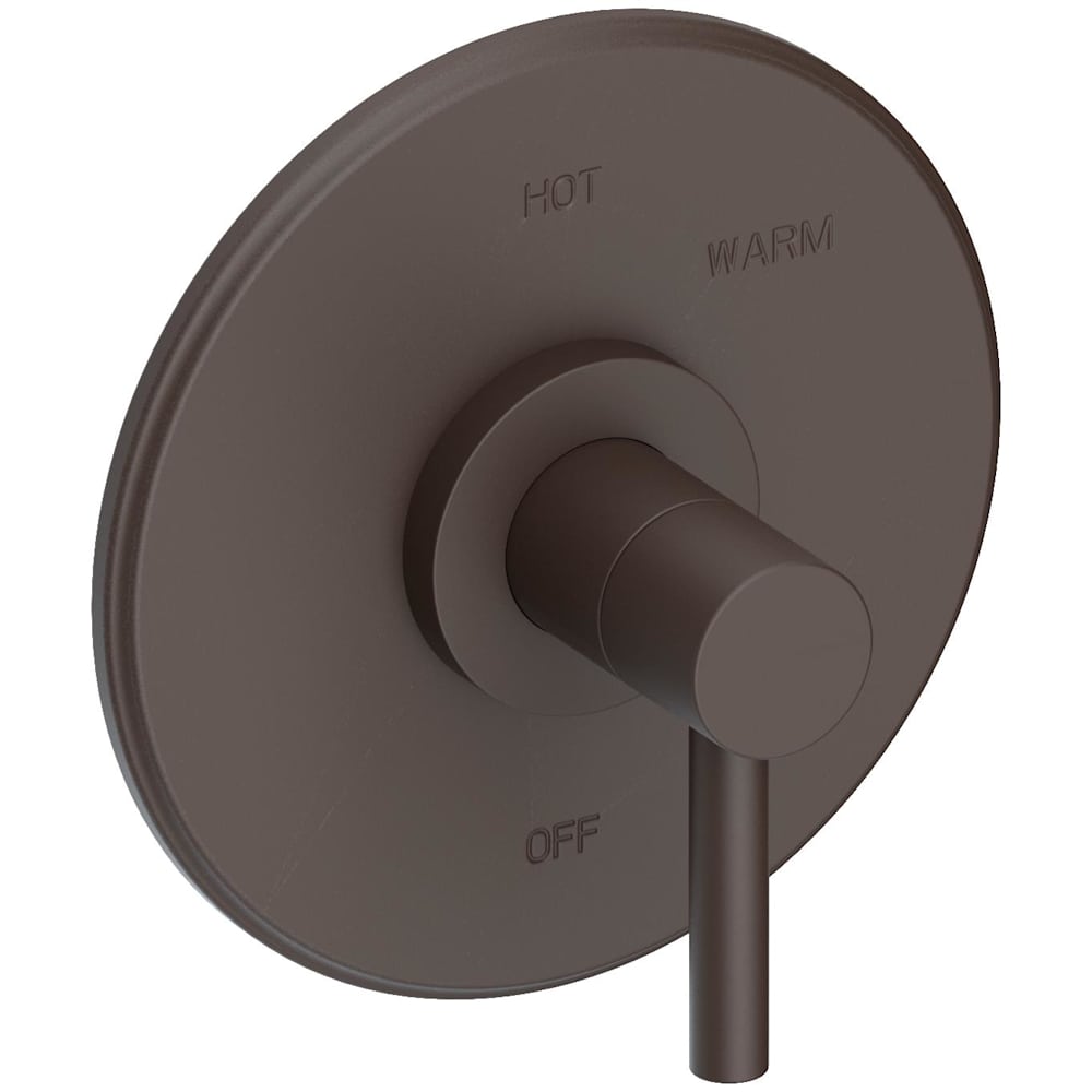 East Linear Collection Single Handle Round Pressure Balanced Shower Trim Plate Only with Metal Lever Handle