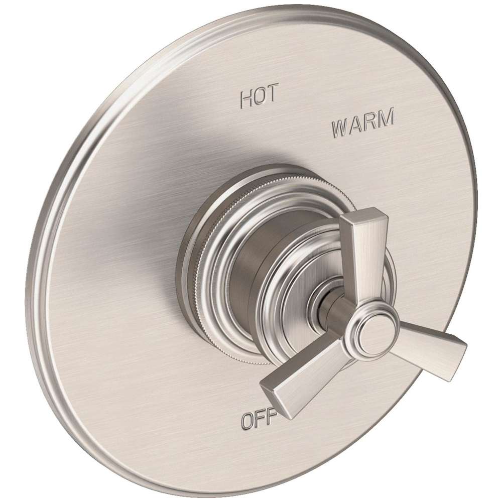 Miro Collection Single Handle Round Pressure Balanced Shower Trim Plate Only with Metal Spoke Handle