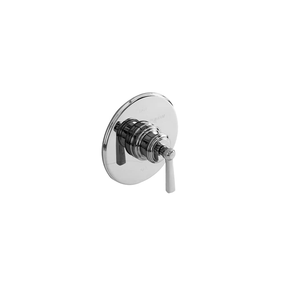 Miro Collection Single Handle Round Pressure Balanced Shower Trim Plate Only with Metal Lever Handle