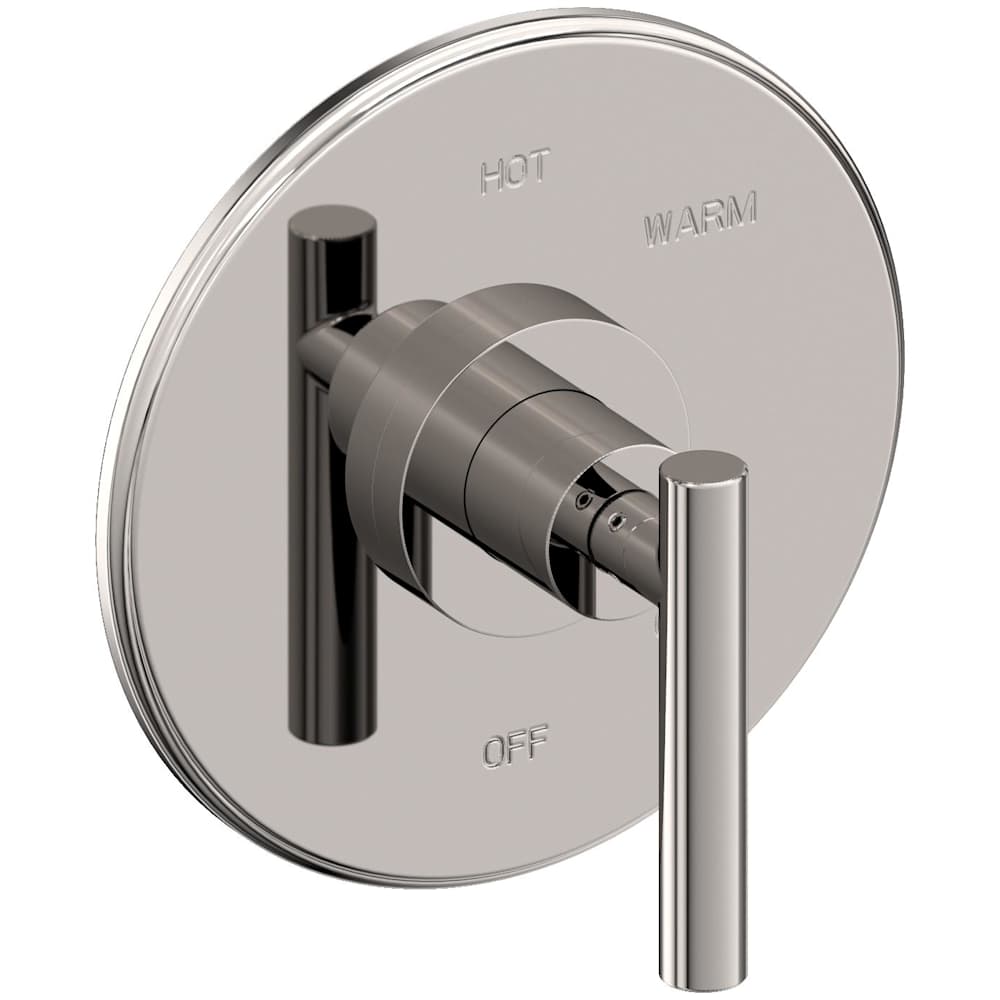 East Linear Collection Single Handle Round Pressure Balanced Shower Trim Plate Only with Metal Lever Handle