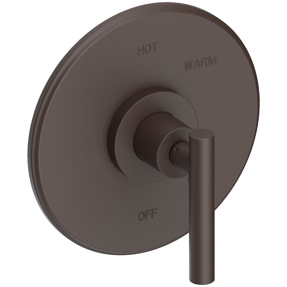 East Linear Collection Single Handle Round Pressure Balanced Shower Trim Plate Only with Metal Lever Handle