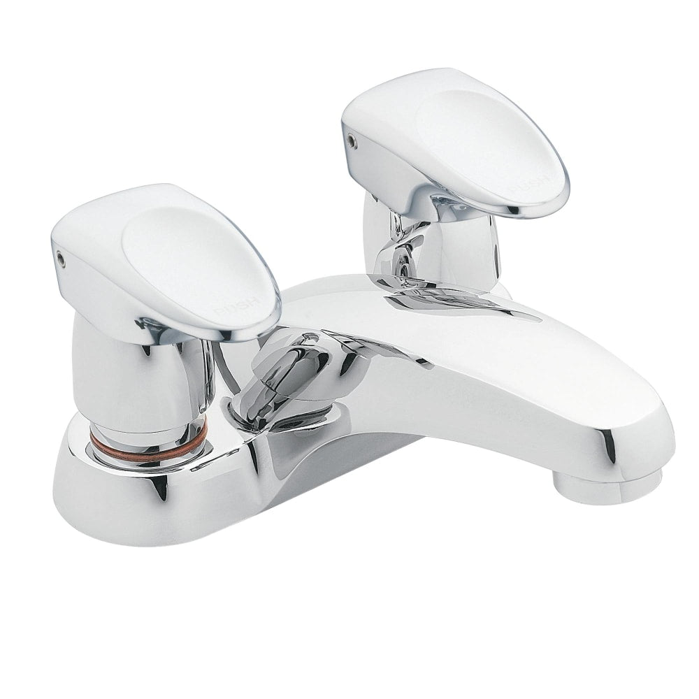 Moen Single Handle Centerset Metering Bathroom Faucet from the M-PRESS Collection (Valve Included) Chrome