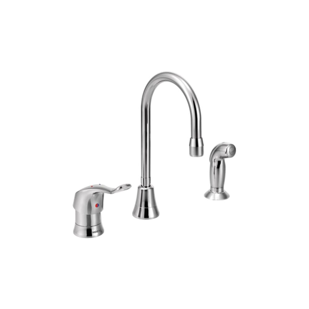 Moen M-DURA Commercial Kitchen Faucet - Includes Side Spray Chrome