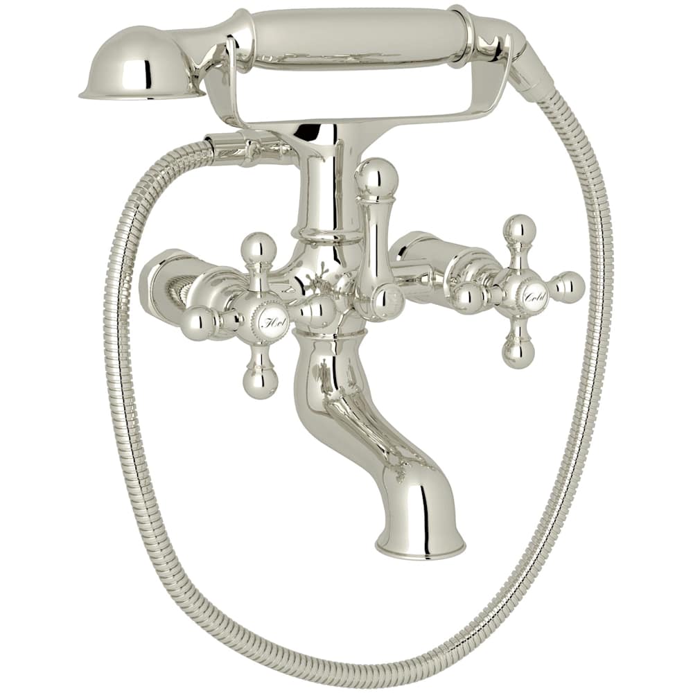 Arcana Wall Mounted Tub Filler with Built-In Diverter - Includes Hand Shower