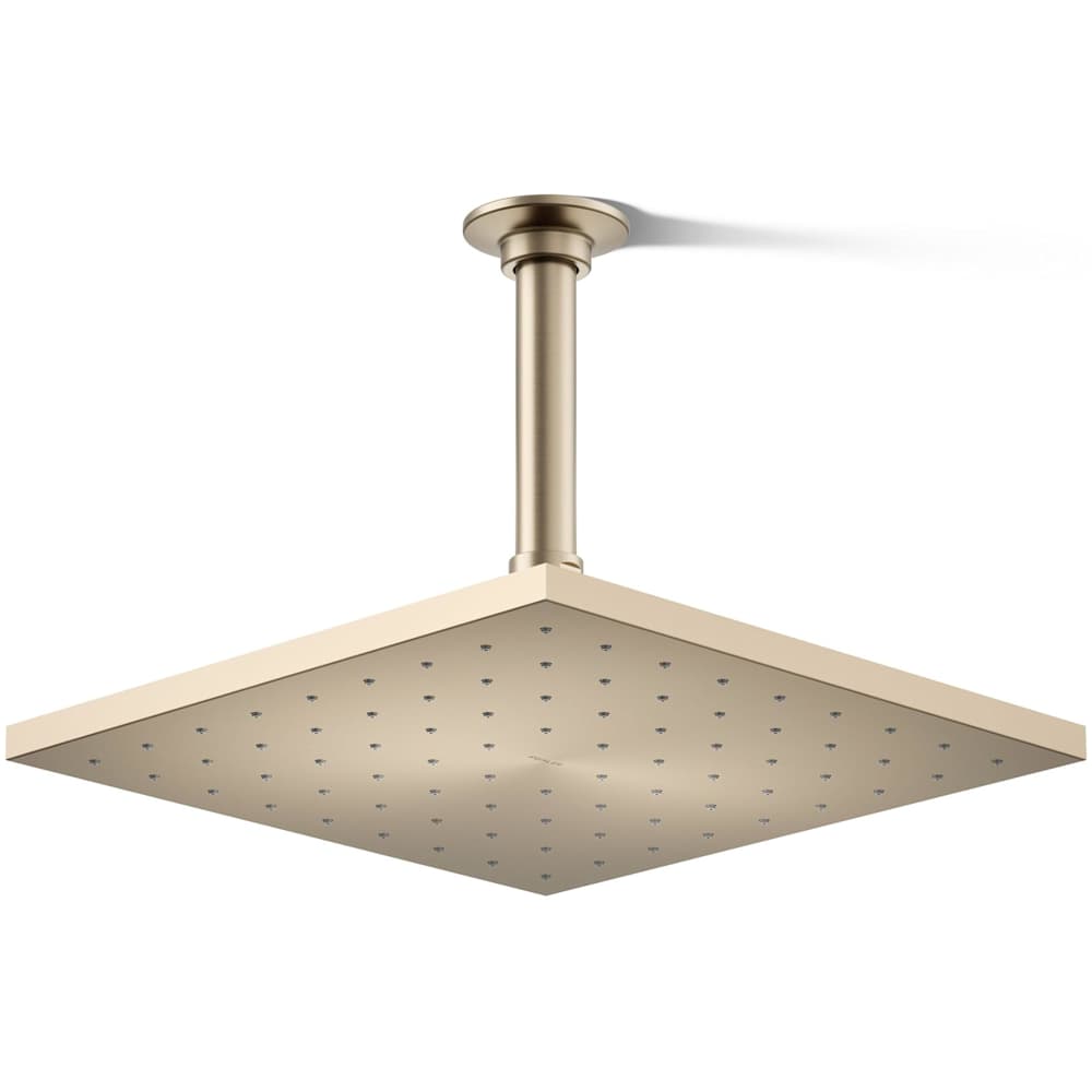 Radiant Contemporary Square 10" Single Function 2.5 GPM Rainhead with MasterClean Sprayface and Katalyst Air-Induction Technology