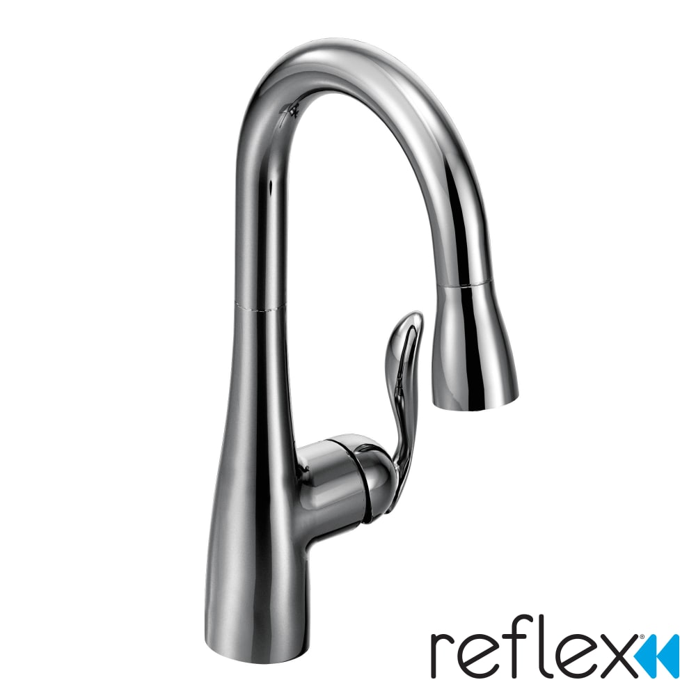 Moen Arbor Single Handle Pulldown Spray Bar Faucet with Reflex Technology Chrome