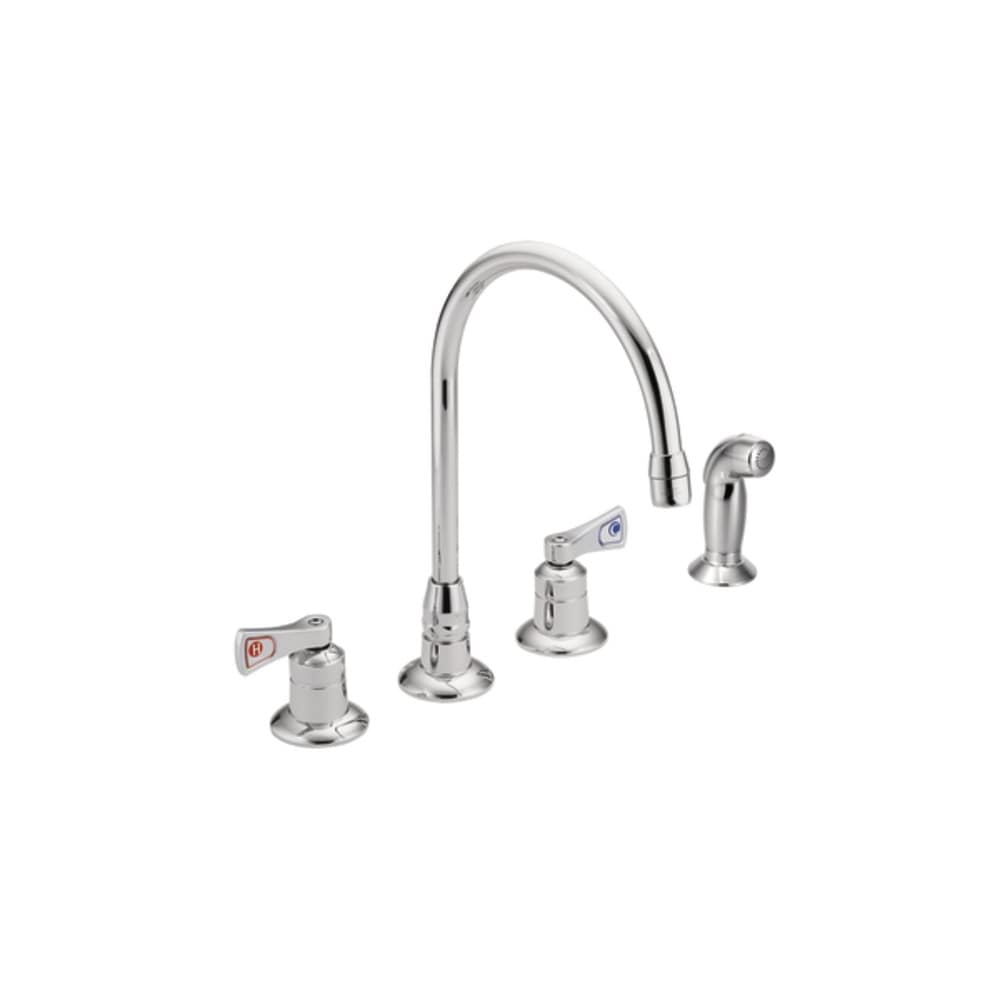 Moen M-DURA Commercial Kitchen Faucet - Includes Side Spray Chrome