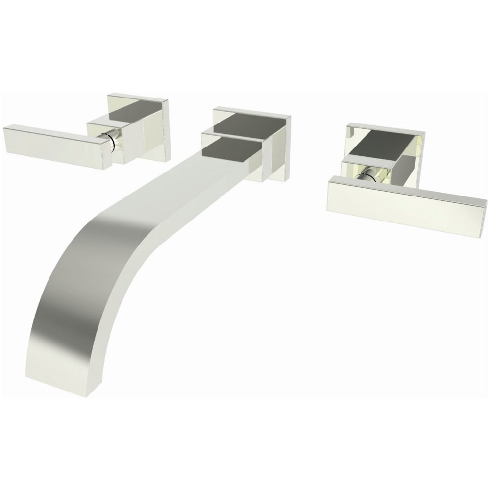 Secant 1.2 GPM Wall Mounted Widespread Bathroom Faucet