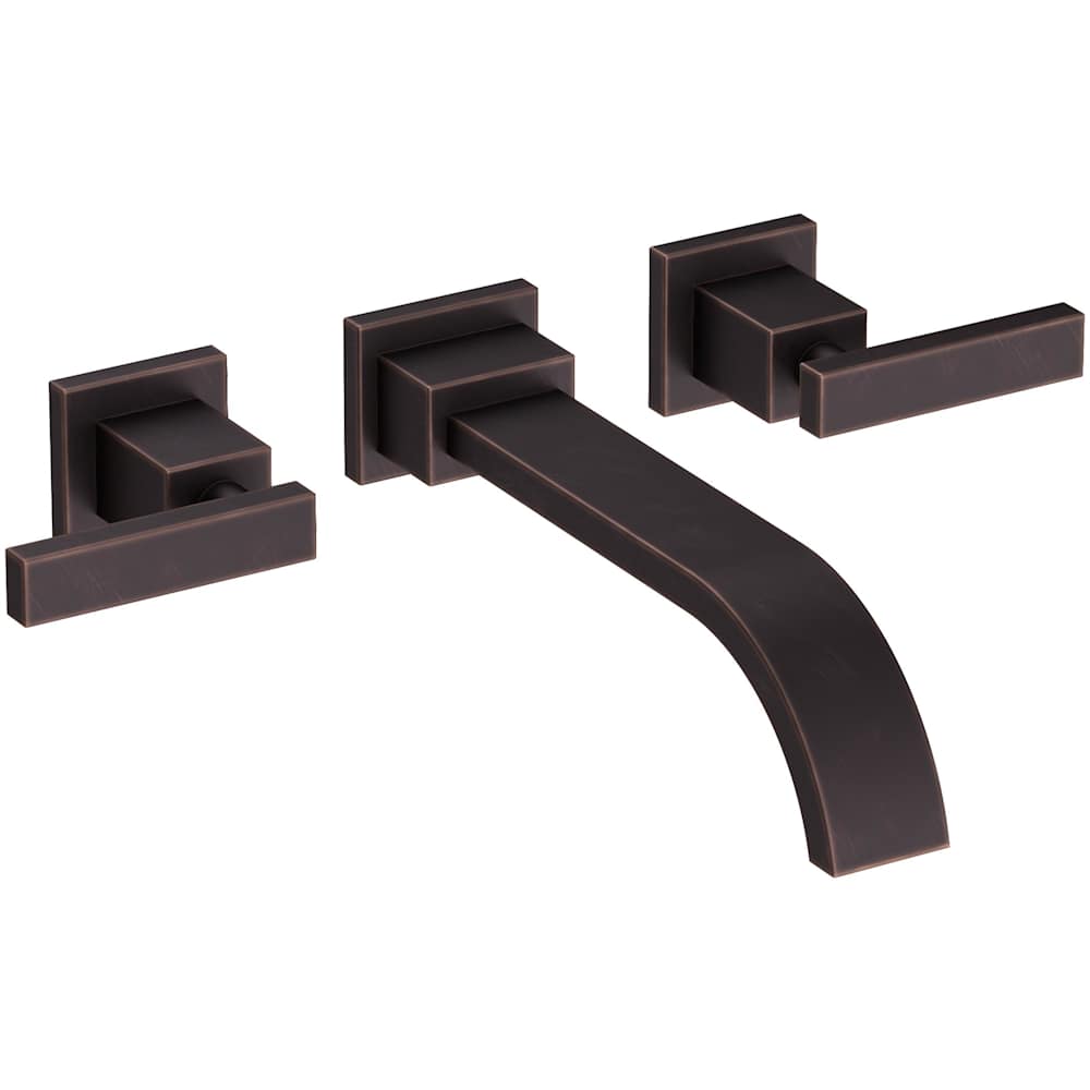 Secant 1.2 GPM Wall Mounted Widespread Bathroom Faucet