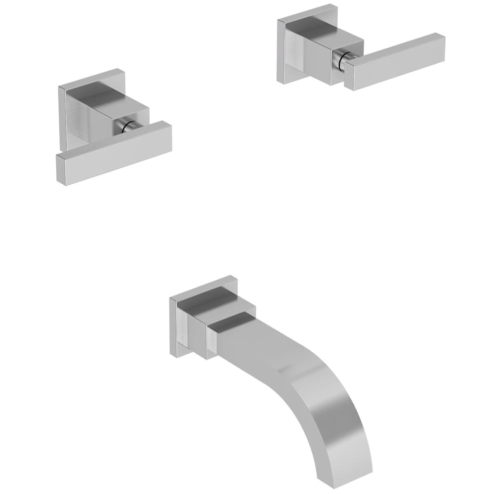 Double Handle Tub Filler with Tub Spout and Metal Lever Handles from the Secant Collection