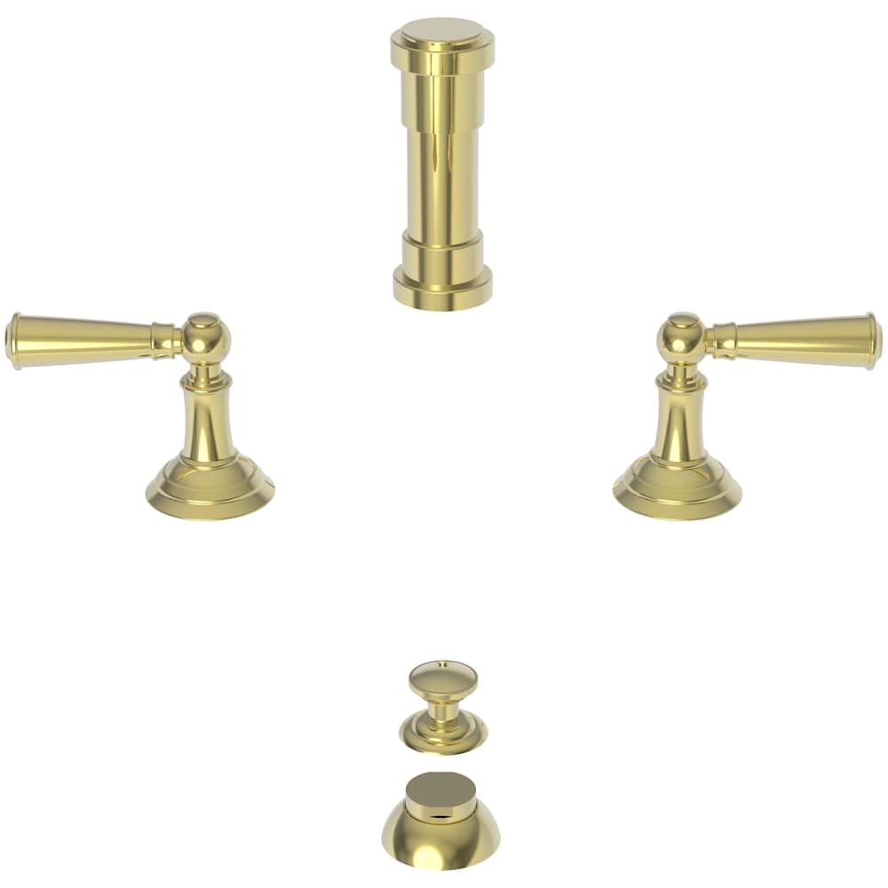 Double Handle Widespread Bidet Faucet with Vacuum Breaker and Metal Lever Handles from the Aylesbury and Jacobean Collections