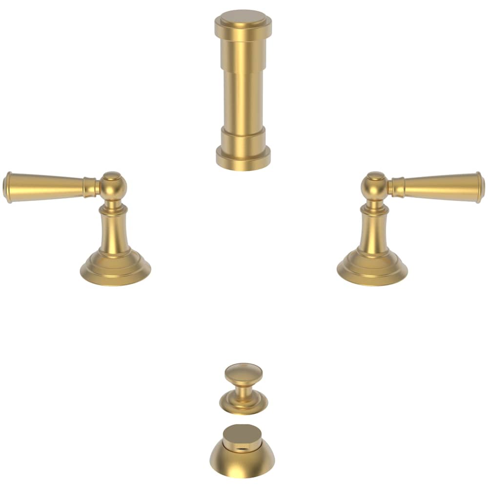 Double Handle Widespread Bidet Faucet with Vacuum Breaker and Metal Lever Handles from the Aylesbury and Jacobean Collections