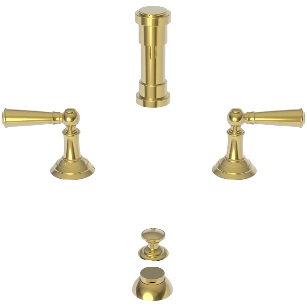 Double Handle Widespread Bidet Faucet with Vacuum Breaker and Metal Lever Handles from the Aylesbury and Jacobean Collections