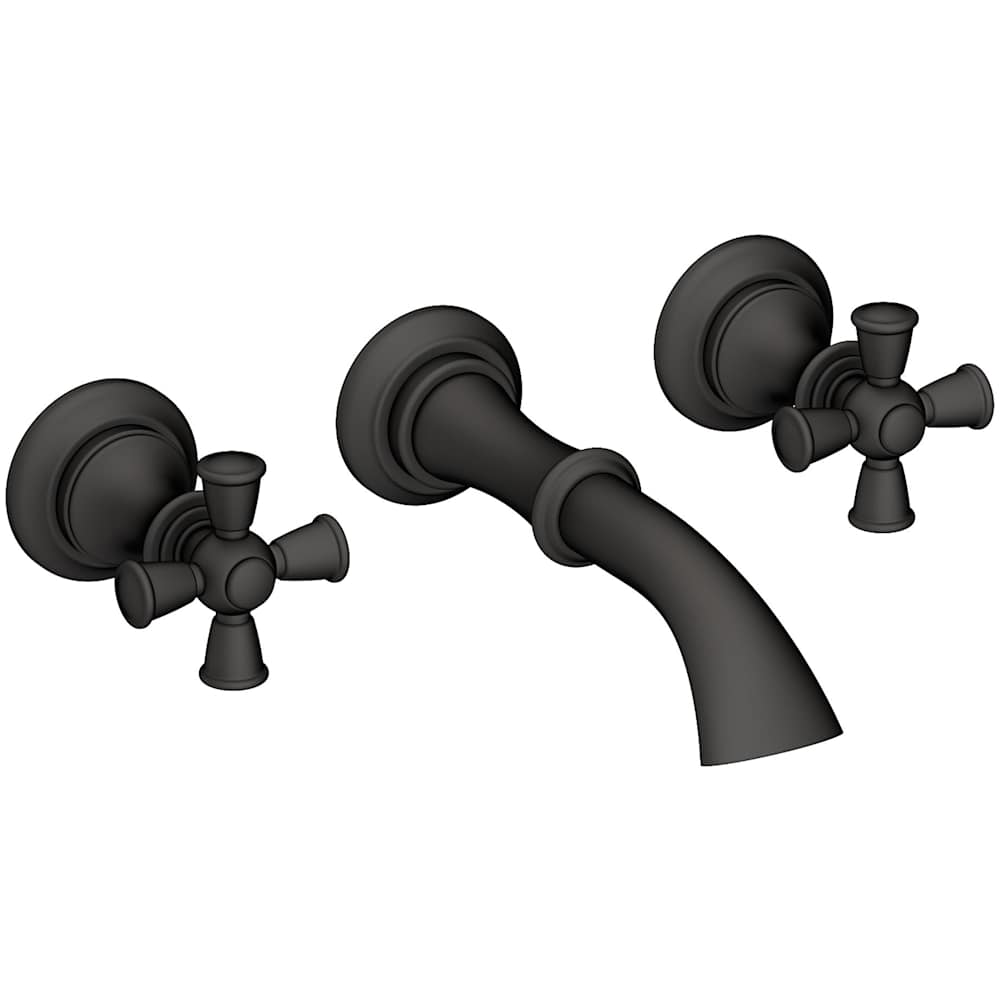 Sutton 1.2 GPM Wall Mounted Widespread Bathroom Faucet
