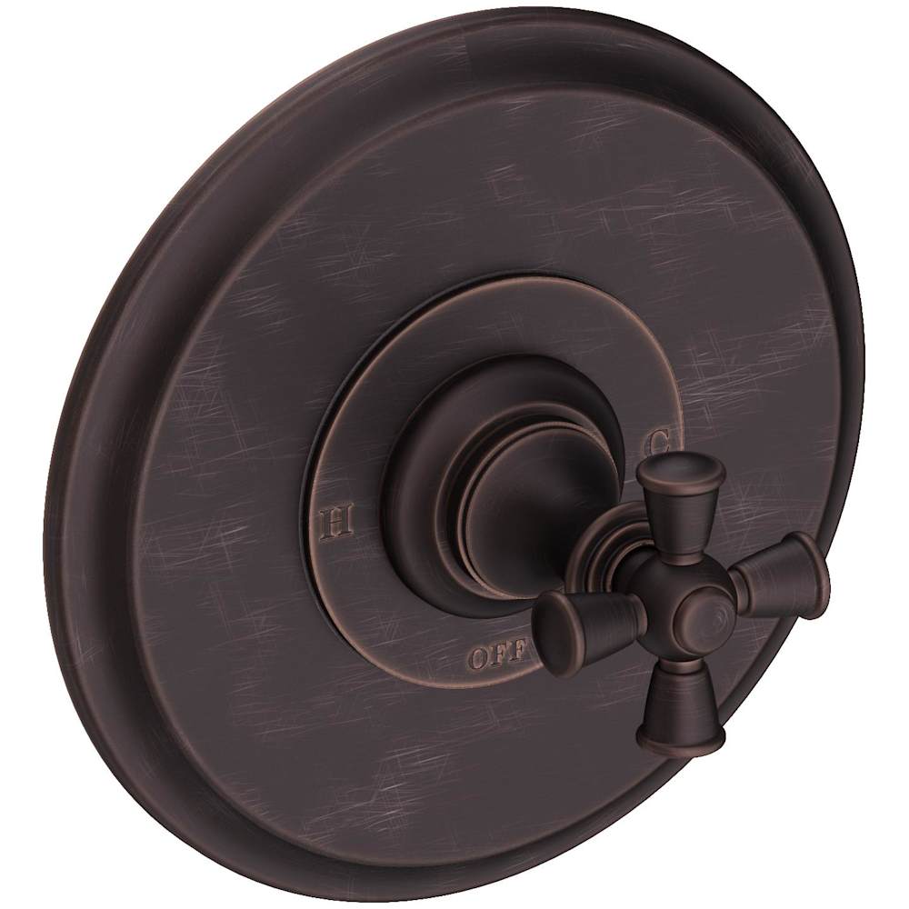 Single Handle Shower Valve Trim with Metal Cross Handle Less Shower Head from the Sutton Collection