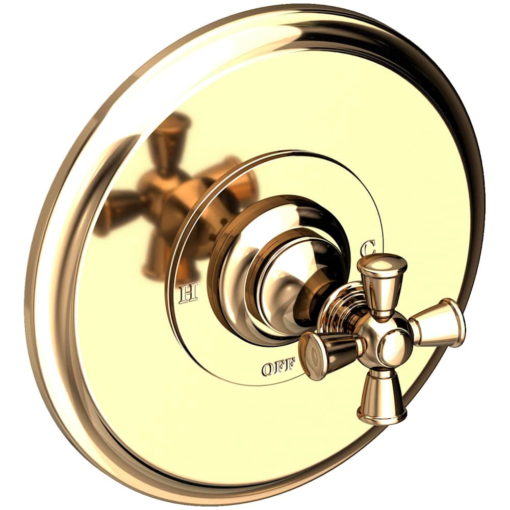 Single Handle Shower Valve Trim with Metal Cross Handle Less Shower Head from the Sutton Collection
