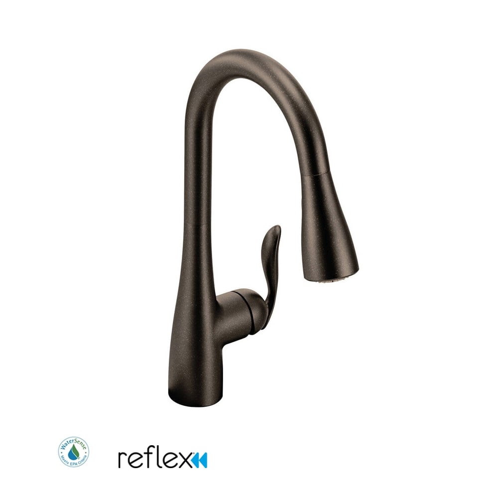 Moen Arbor Single Handle Pulldown Spray Kitchen Faucet with Reflex Technology Oil Rubbed Bronze