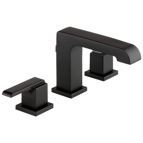 Delta 3567-BLMPU-DST Ara Widespread Bathroom Faucet,  Matte Black