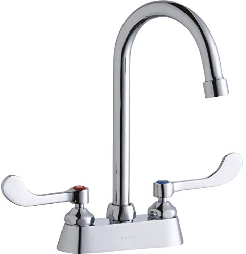 Elkay LK406GN05T4 1.5 GPM Deck Mounted Double Handle Utility Faucet with Metal Handles