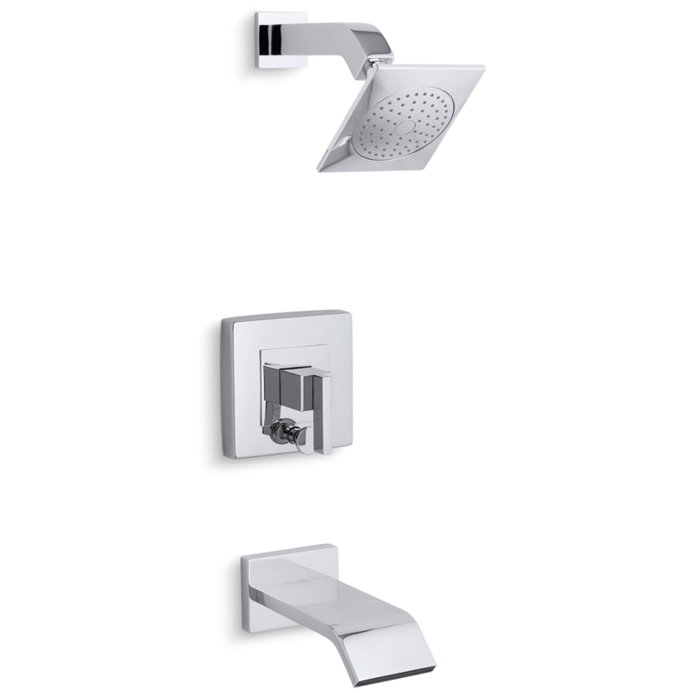 Loure Tub and Shower Trim Package with Single Function Rain Shower with Katalyst and MasterClean Technologies
