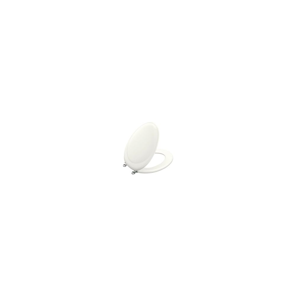 Revival Elongated Closed-Front Toilet Seat with Polished Chrome Hinges