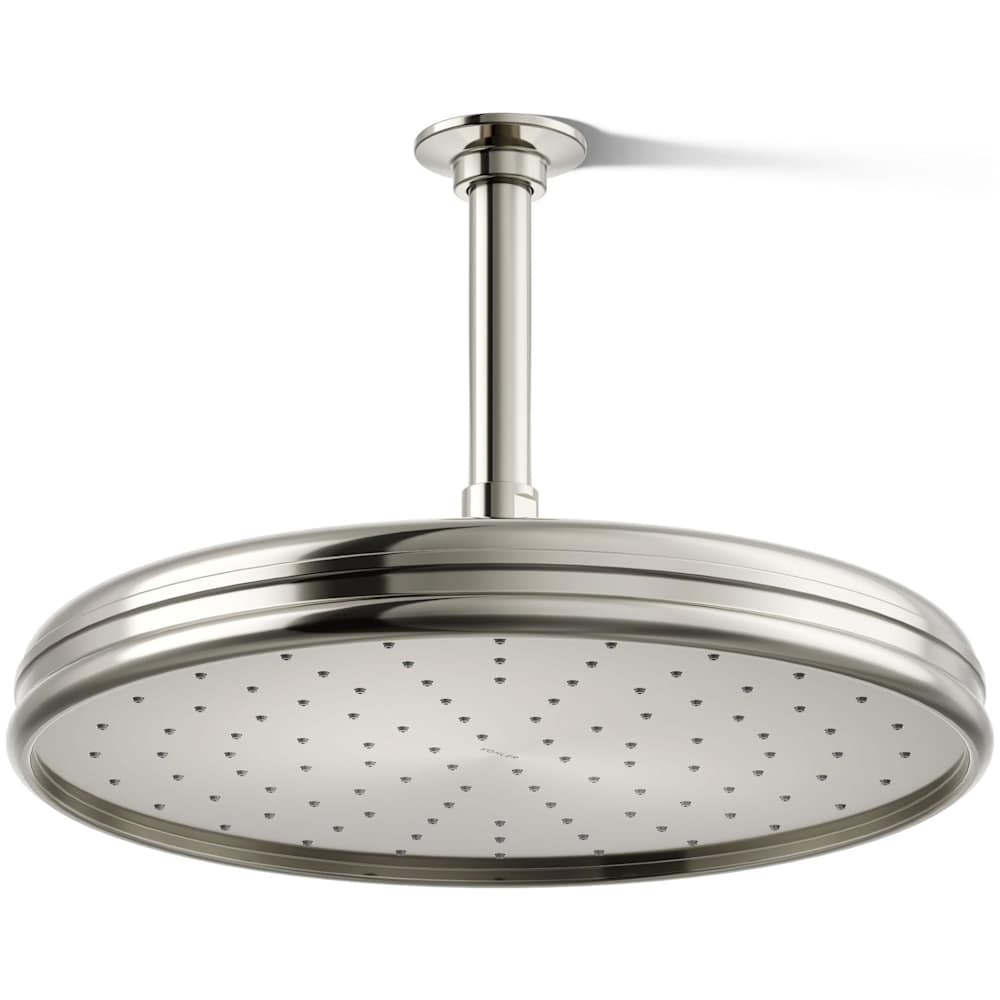 Traditional Round 12" Single Function 2.5 GPM Rainhead with MasterClean Sprayface and Katalyst Air-Induction Technology