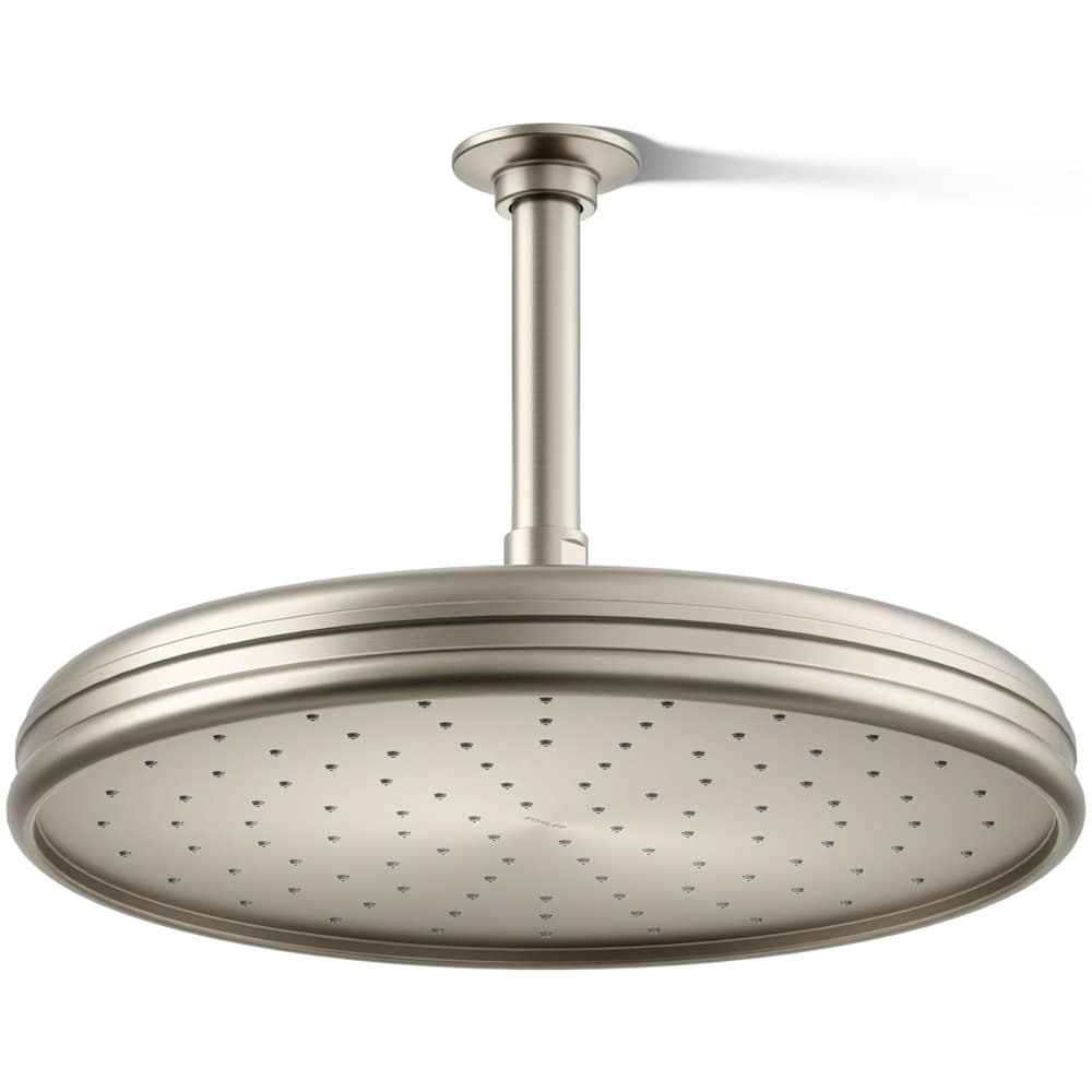 Traditional Round 12" Single Function 2.5 GPM Rainhead with MasterClean Sprayface and Katalyst Air-Induction Technology