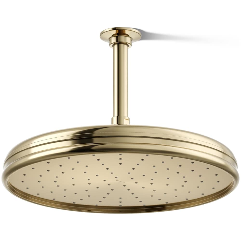 Traditional Round 12" Single Function 2.5 GPM Rainhead with MasterClean Sprayface and Katalyst Air-Induction Technology