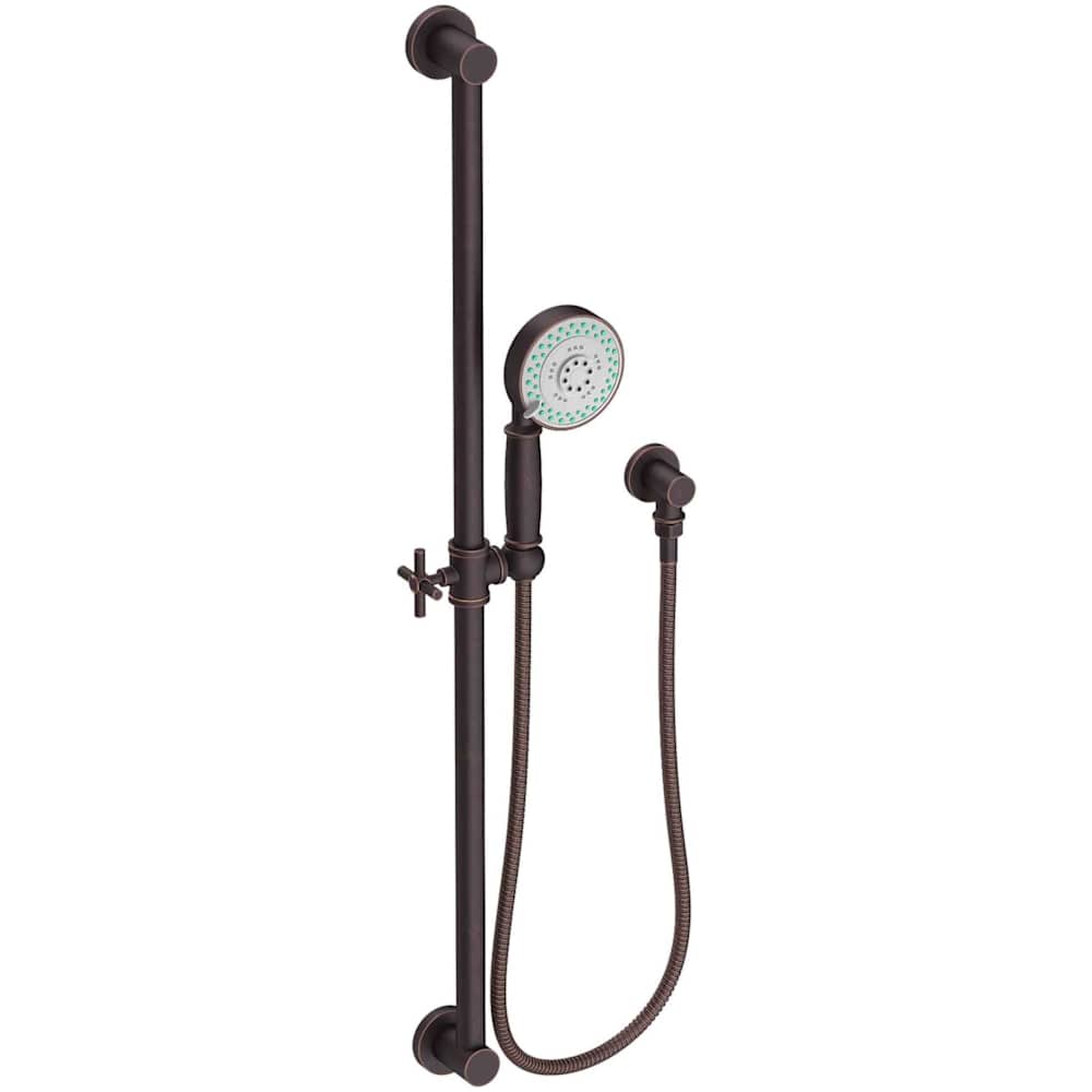 Multi-Function Hand Shower Package with Slide Bar, Hose, and Wall Supply