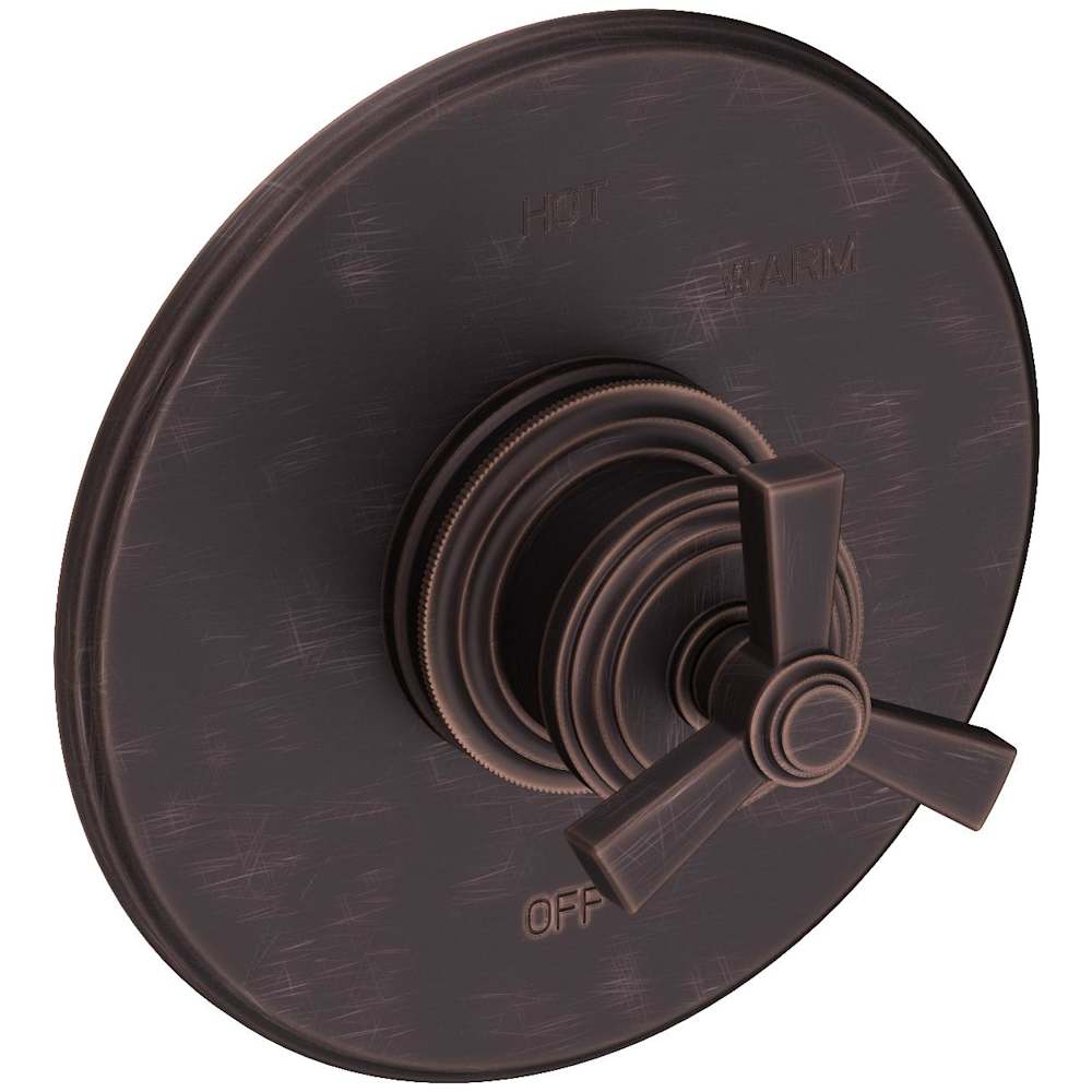 Miro Collection Single Handle Round Pressure Balanced Shower Trim Plate Only with Metal Spoke Handle