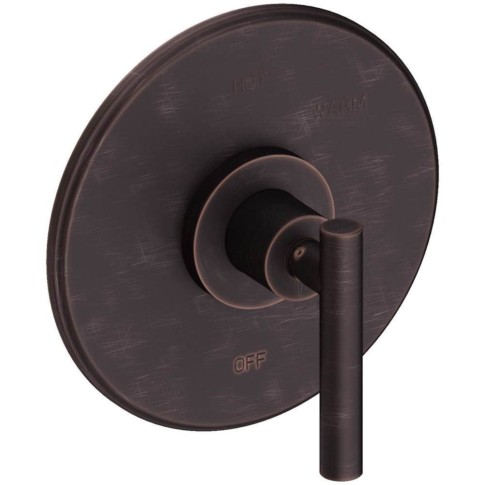 East Linear Collection Single Handle Round Pressure Balanced Shower Trim Plate Only with Metal Lever Handle