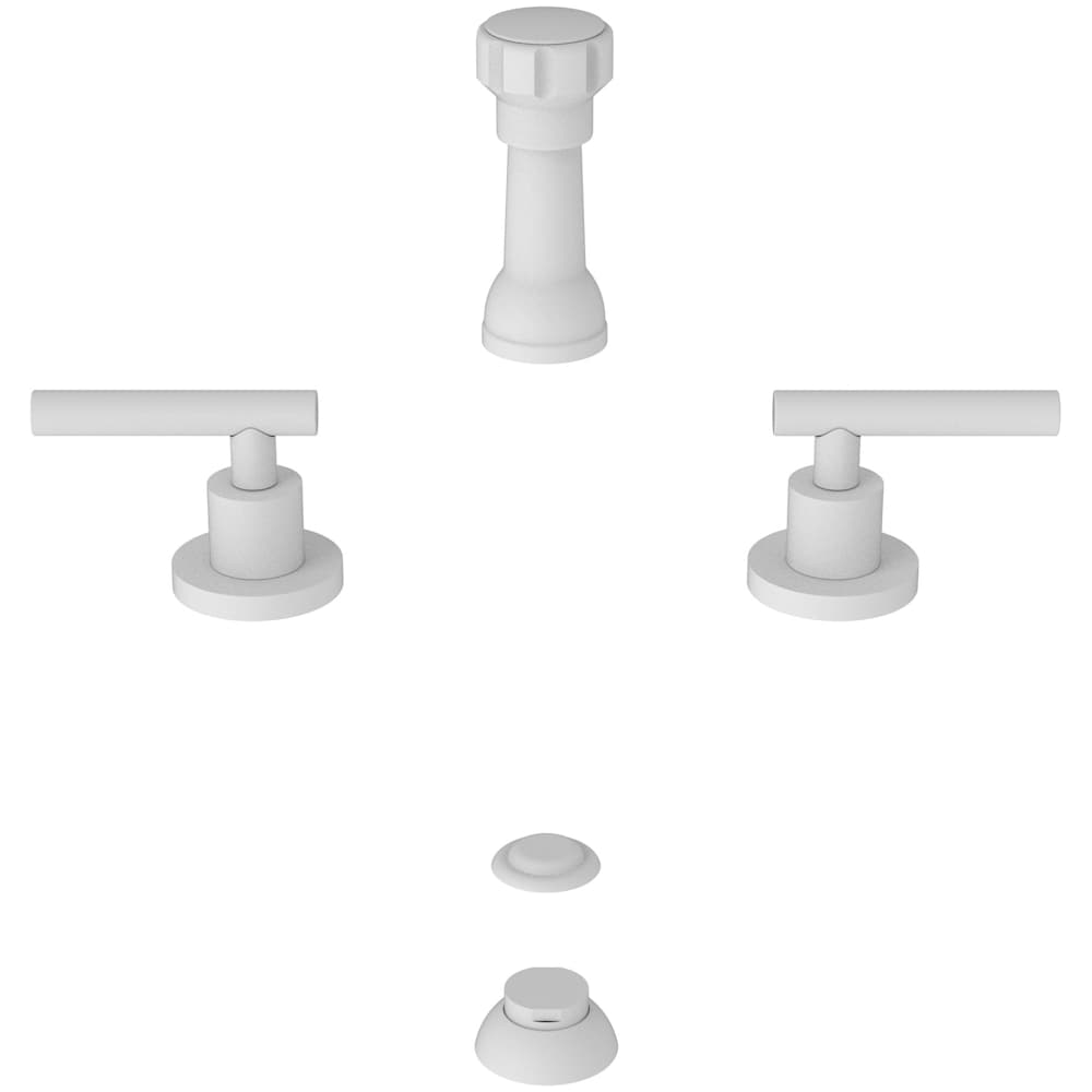 East Linear Double Handle Widespread Bidet Faucet with Vacuum Breaker and Metal Lever Handles