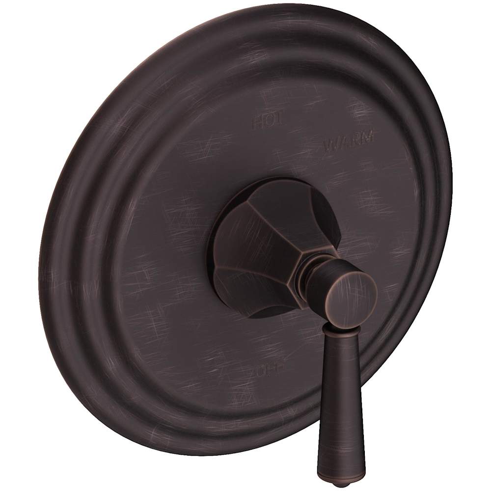 Metropole Collection Single Handle Round Pressure Balanced Shower Trim Plate Only with Metal Lever Handle