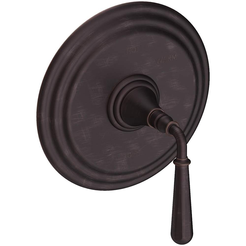 Bevelle Collection Single Handle Round Pressure Balanced Shower Trim Plate Only with Metal Lever Handle