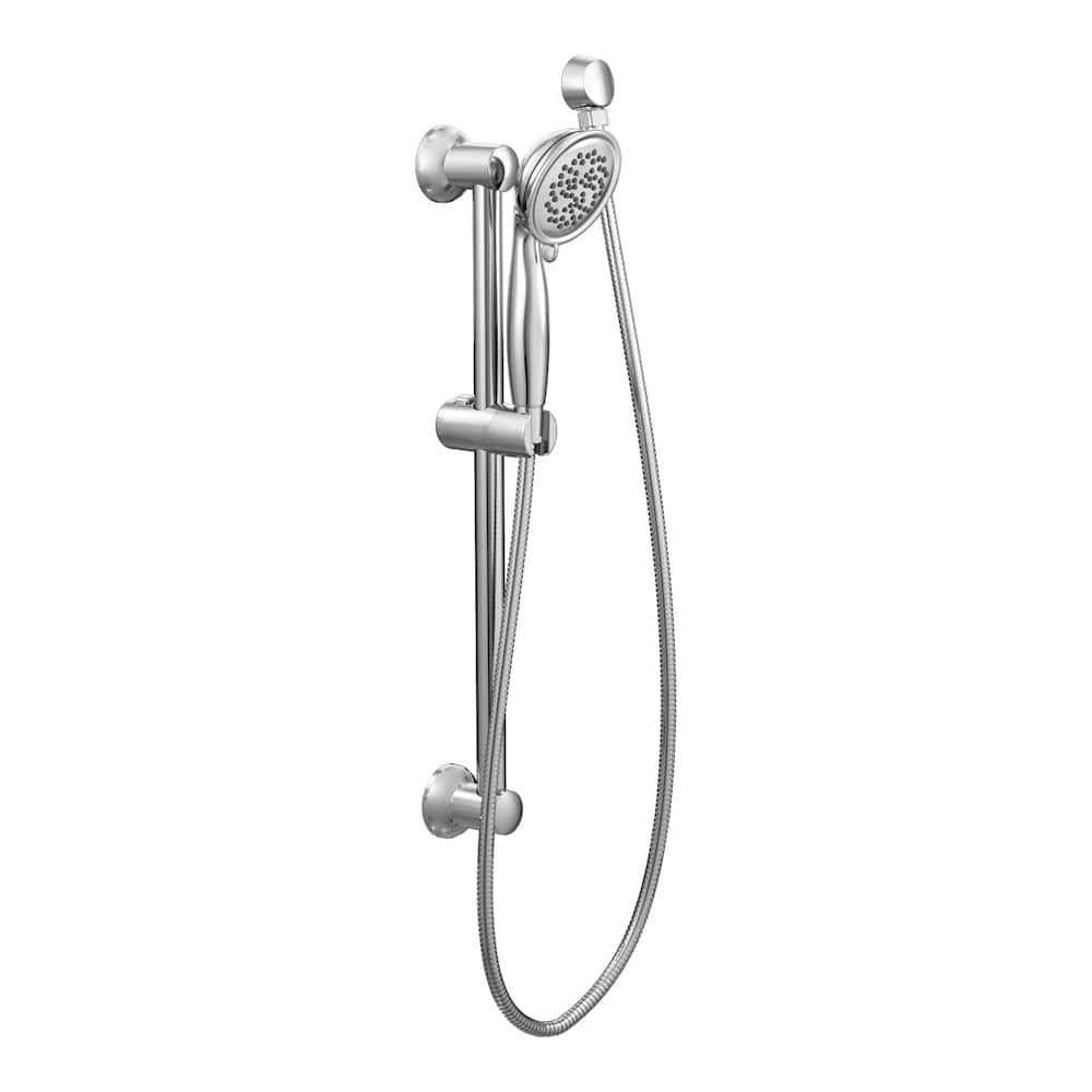 Moen Multi-Function Hand Shower Package with Hose and Slide Bar Included from the Envi Collection Chrome
