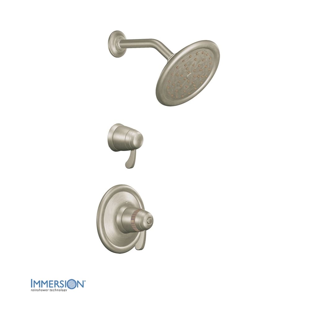 Moen Multi-Function Hand Shower Package with Hose and Slide Bar Included from the Twist Collection Brushed Nickel