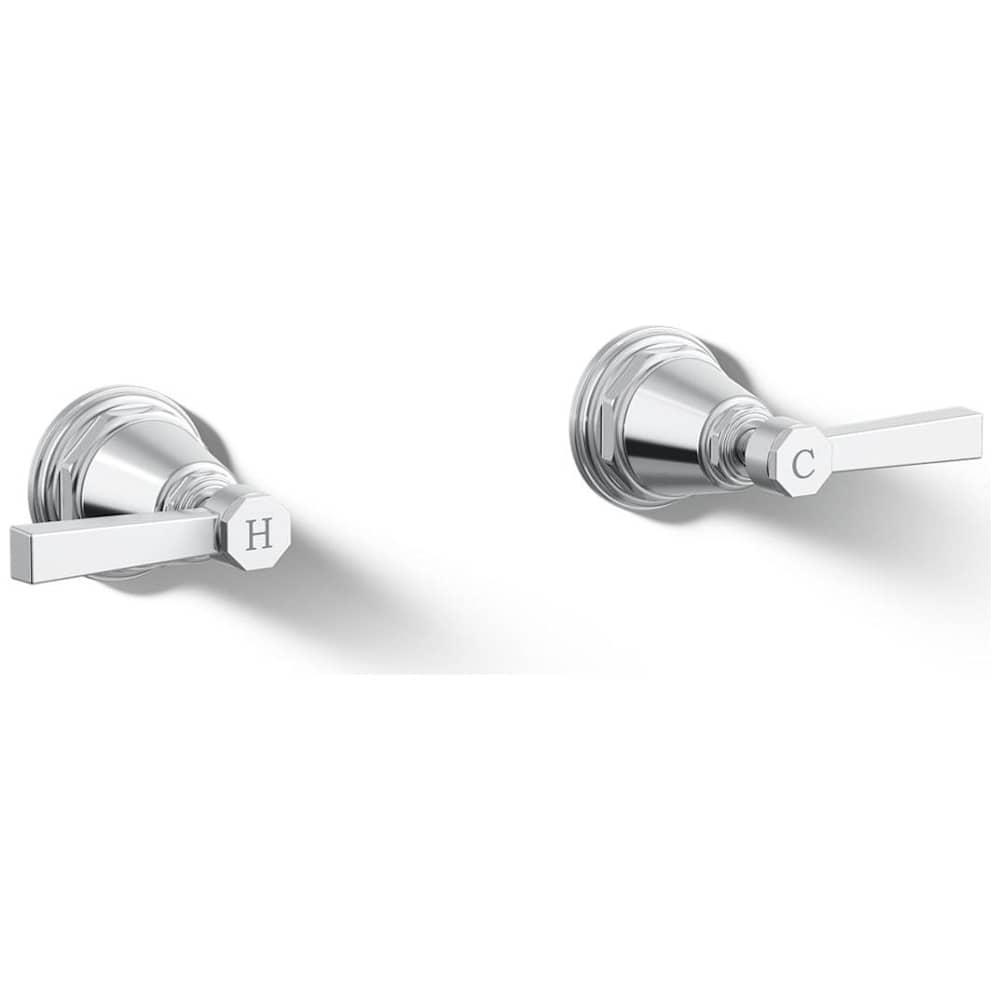 Pinstripe Deck-Mount High-Flow Bath Valve Trim with Lever Handles, Handles Only