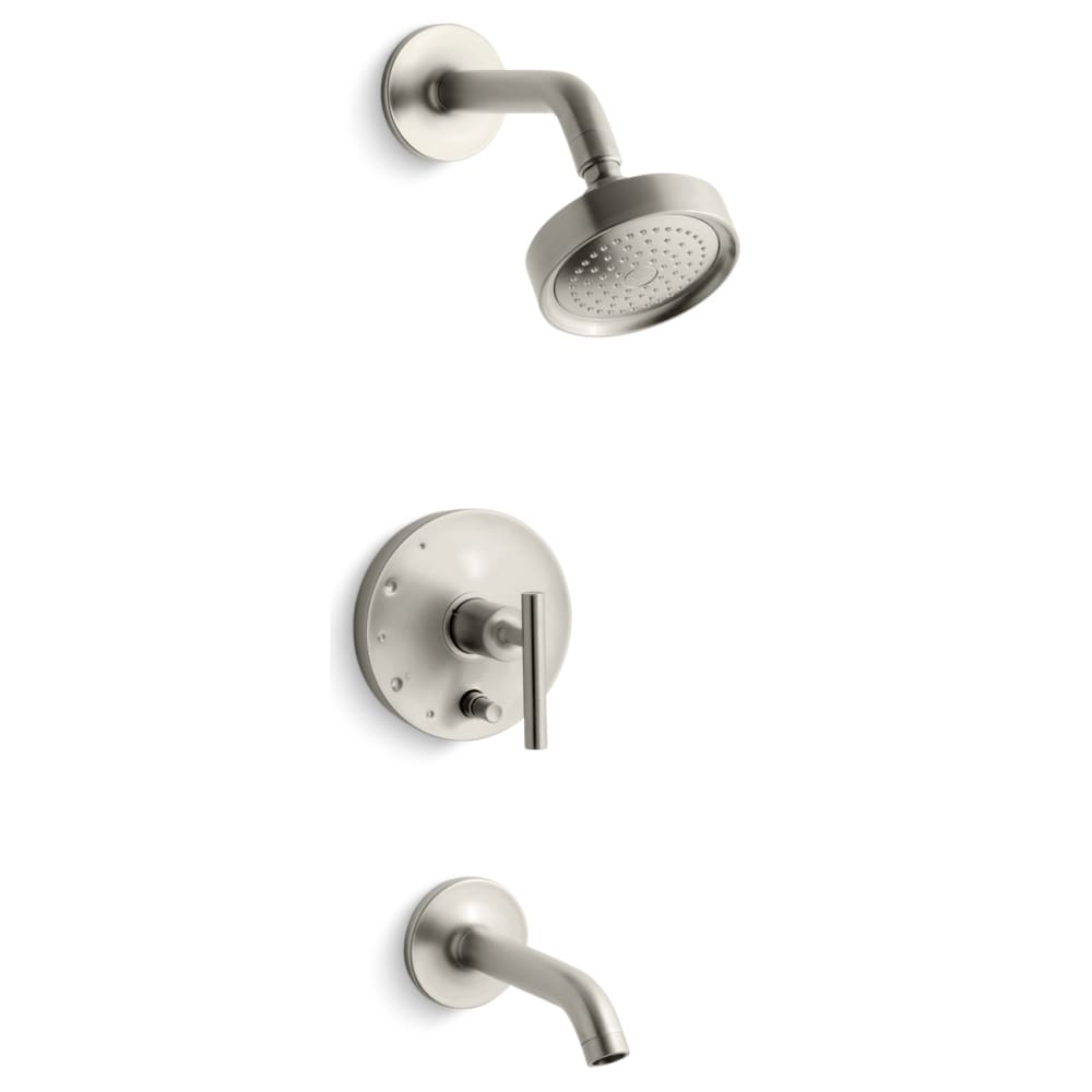 Purist Tub and Shower Trim Package with 2.5 GPM Single Function Shower Head with Rite-Temp Technology