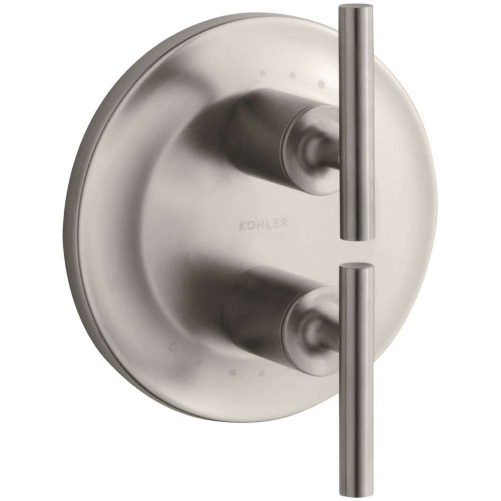 Purist Thermostatic Valve Trim Only with Dual Lever Handles and Volume Control - Less Rough In