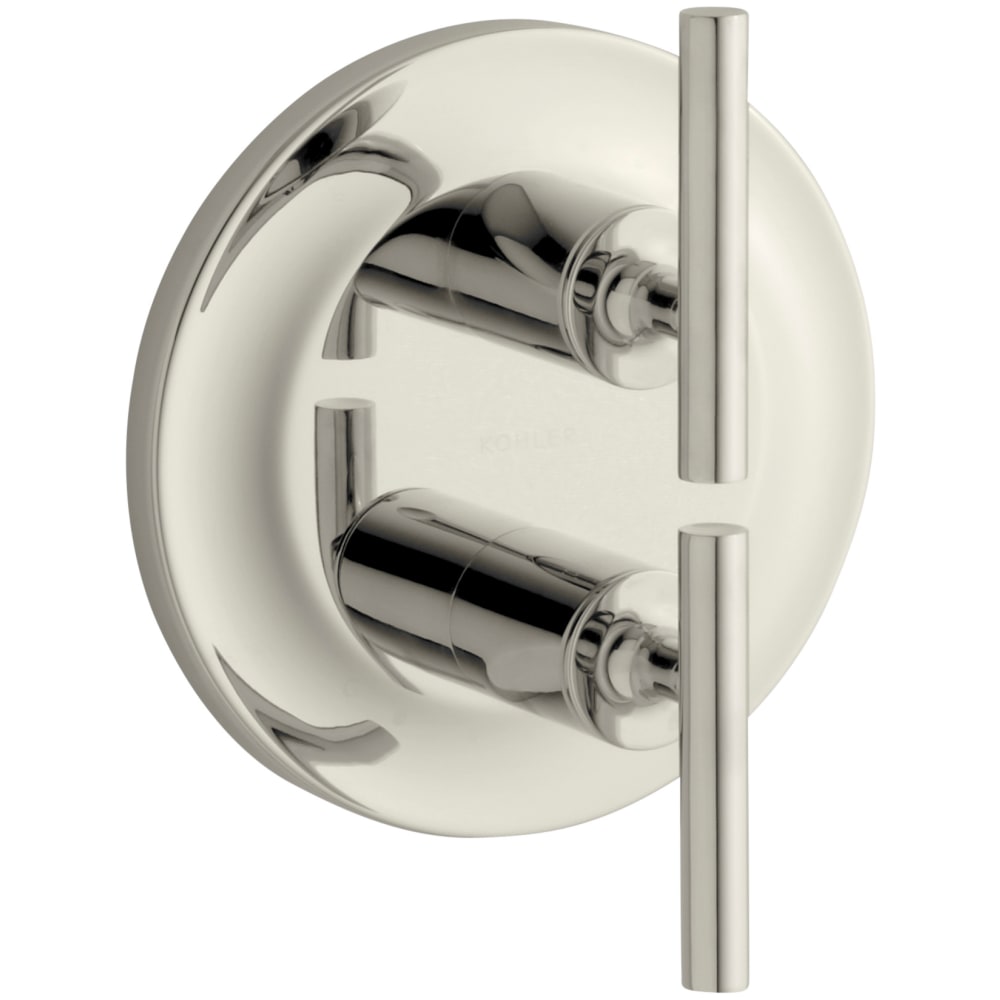 Purist Thermostatic Valve Trim Only with Dual Lever Handles and Volume Control - Less Rough In