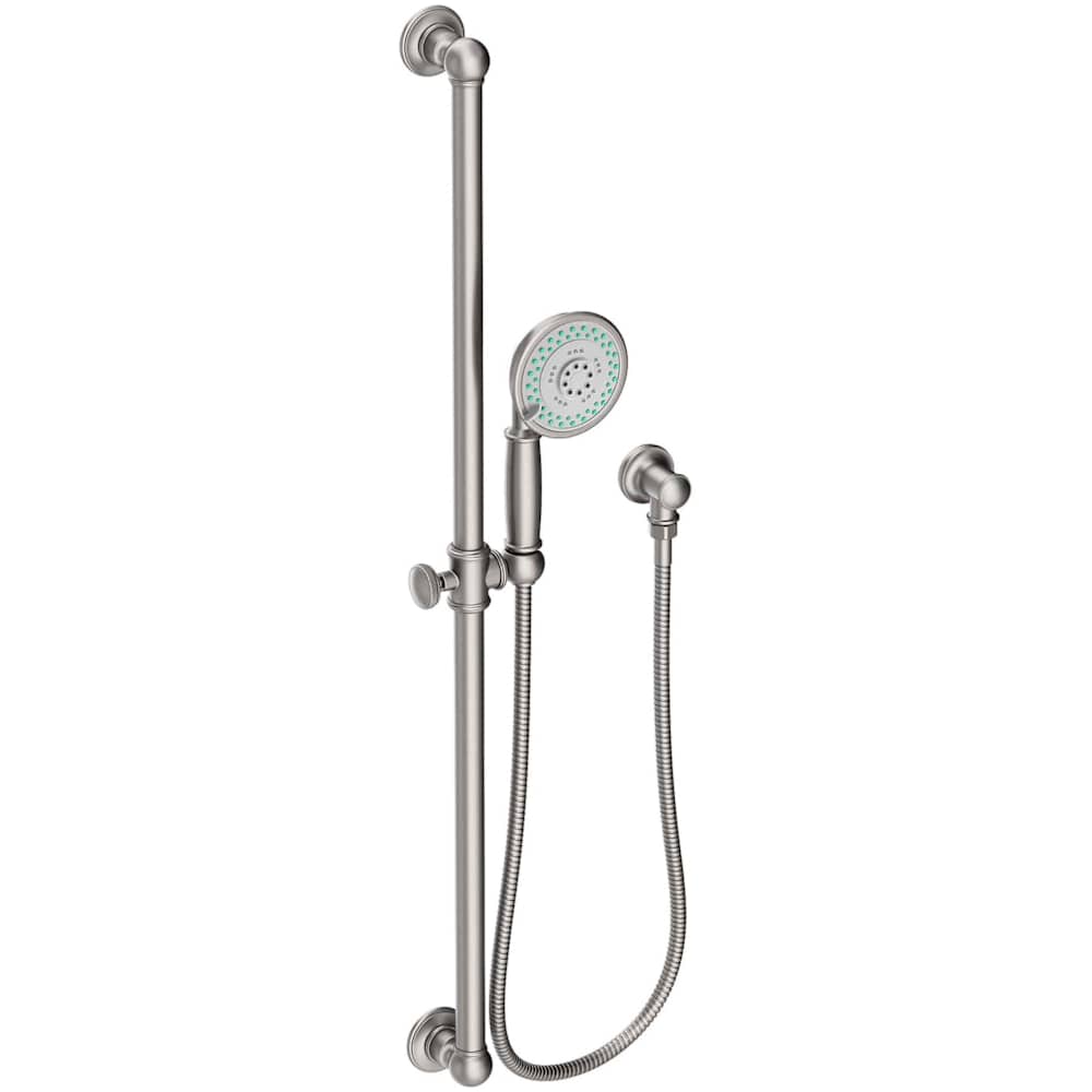 Ithaca Multi-Function Hand Shower Package with Slide Bar, Hose and Wall Supply Included