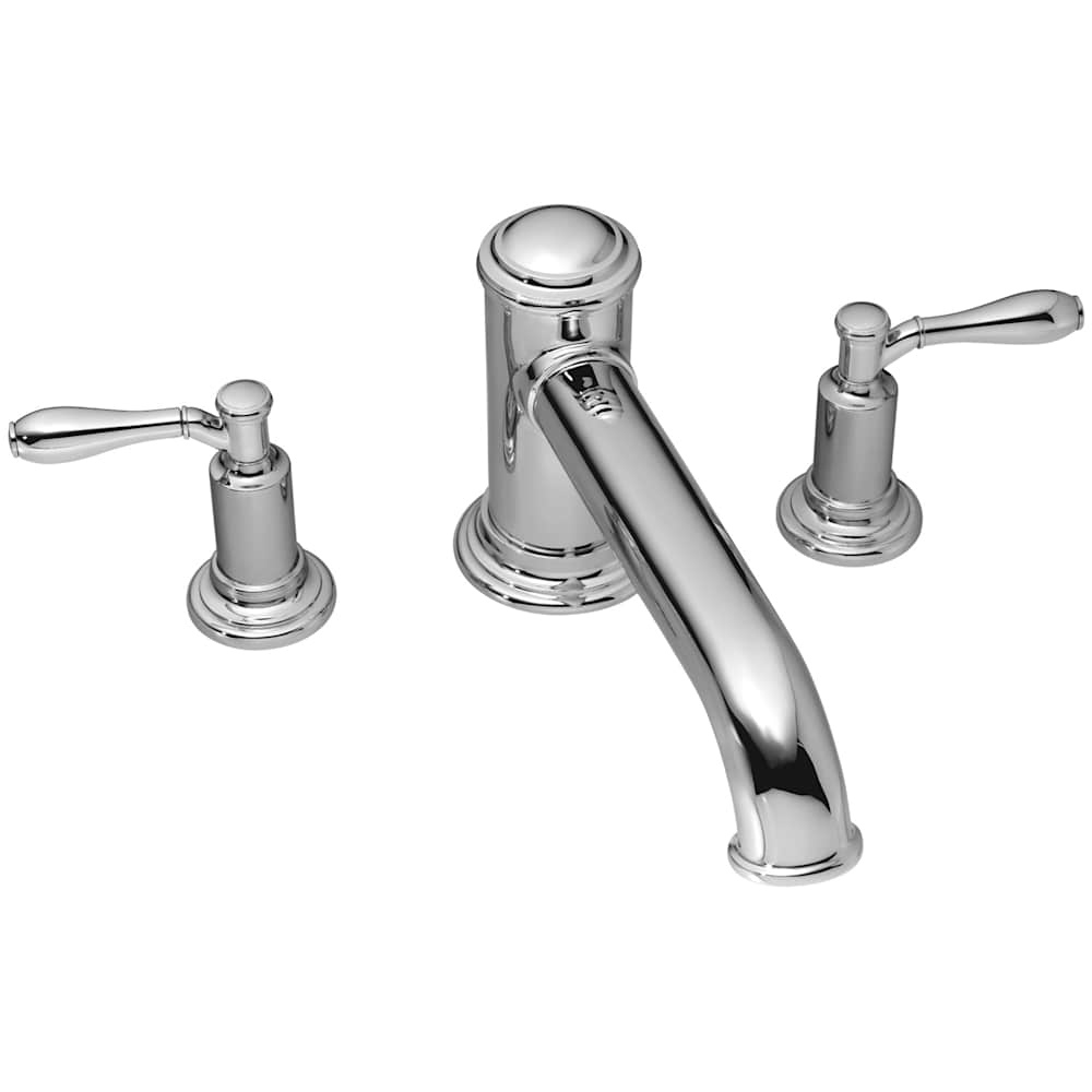 Ithaca Double Handle Deck Mounted Roman Tub Faucet with Metal Lever Handles