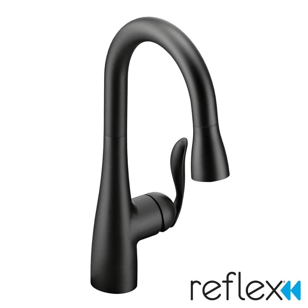 Moen Arbor Single Handle Pulldown Spray Bar Faucet with Reflex Technology Matte Black