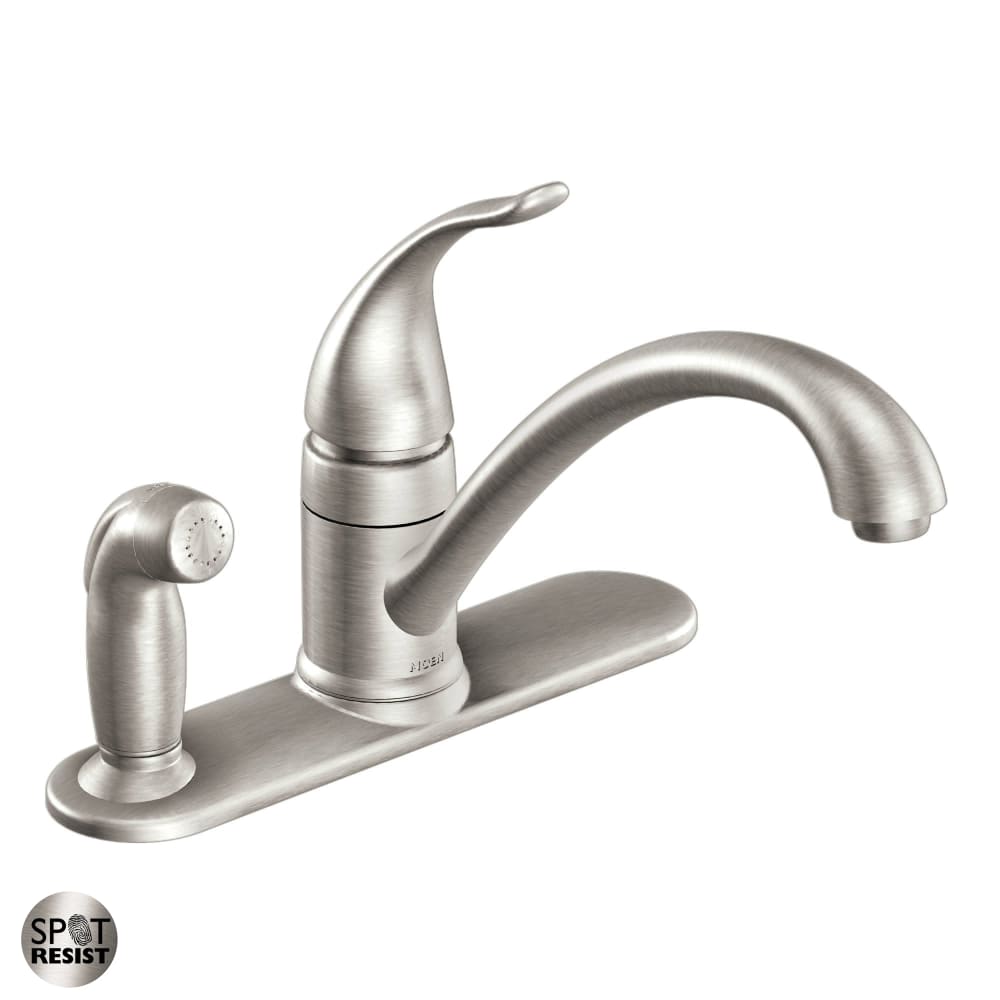 Moen Torrance Single Handle Low Arc Kitchen Faucet with Side Spray Spot Resist Stainless