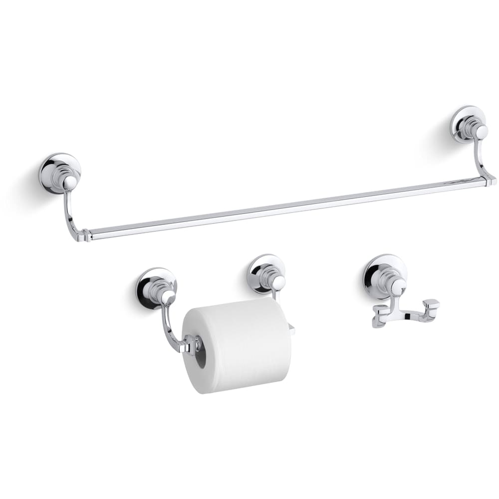 Bancroft 24" Towel Bar, Tissue Holder and Robe Hook