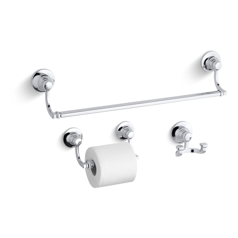 Bancroft 18" Towel Bar, Tissue Holder and Robe Hook