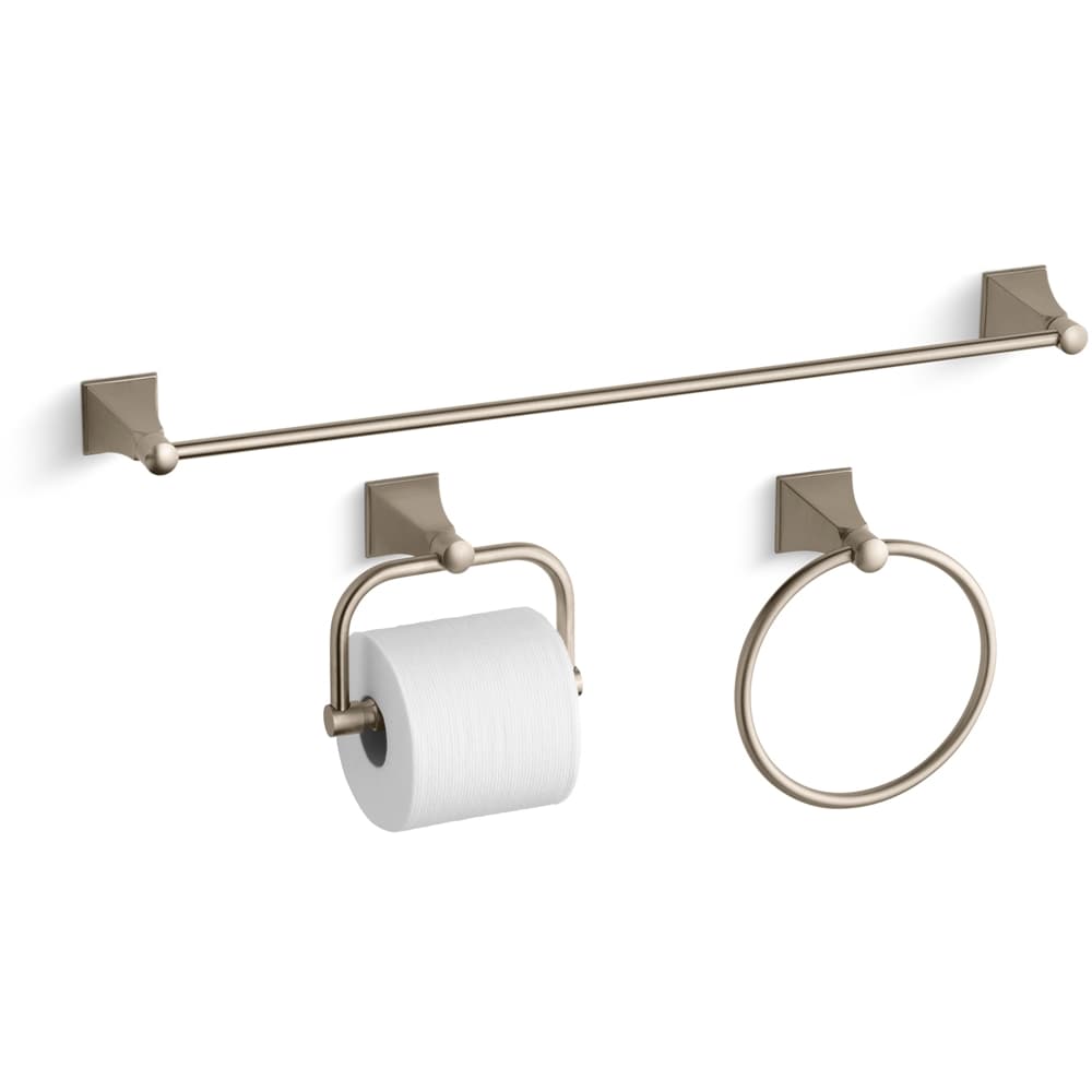 Memoirs Stately 24" Towel Bar, Towel Ring and Tissue Holder
