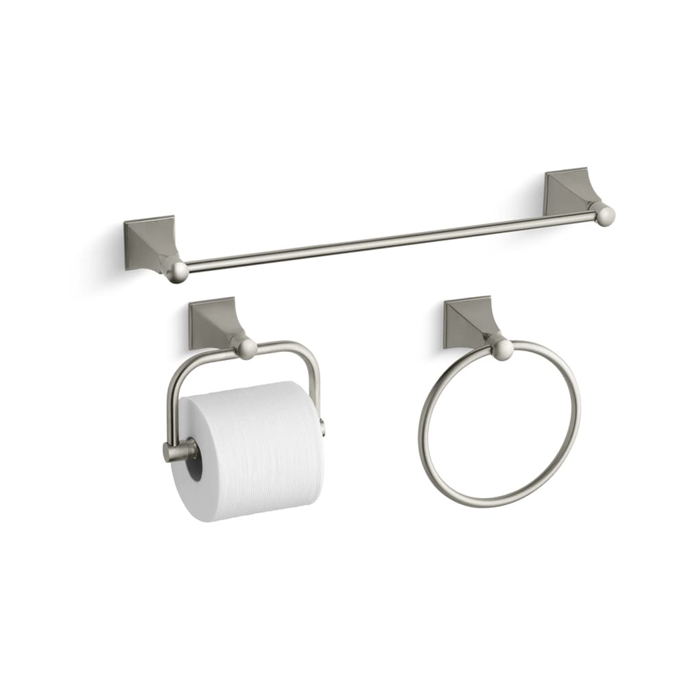 Memoirs Stately 18" Towel Bar, Towel Ring and Tissue Holder